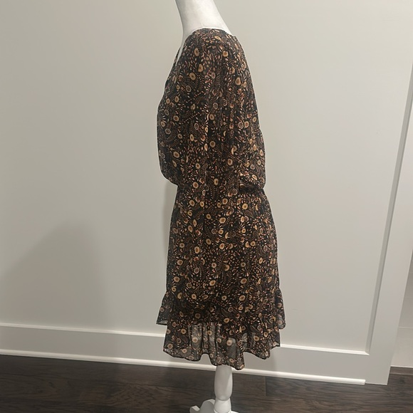 NWT Evereve Black Floral Olivia Dress Sz M - Picture 5 of 12